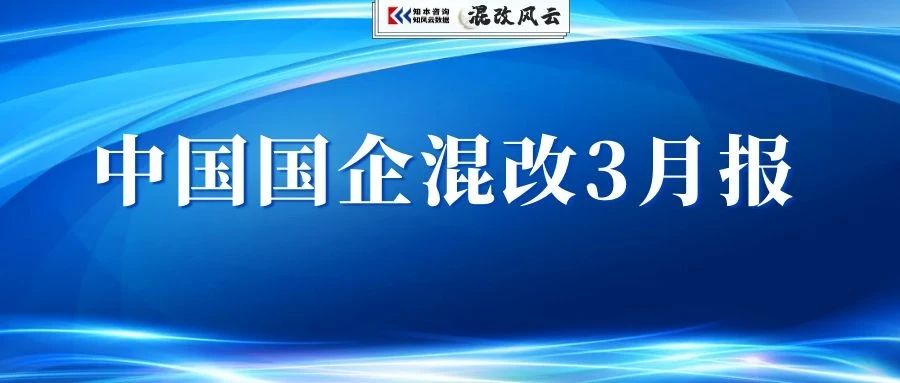 国企混改3月报发布